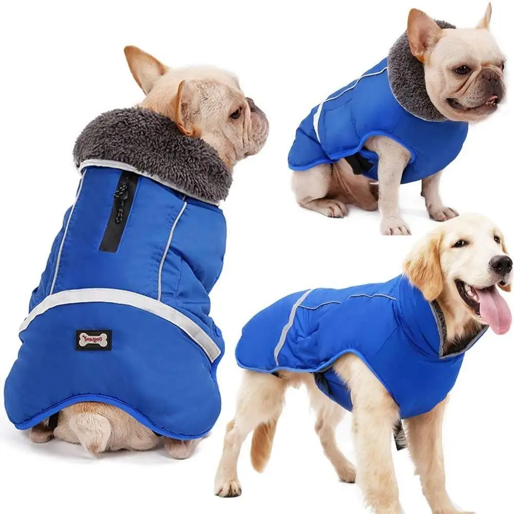 

Зимние пальто ZOOBERS для собак, водонепроницаемая ветрозащитная теплая одежда для домашних животных, куртка для щенков, светоотражающий жиле...