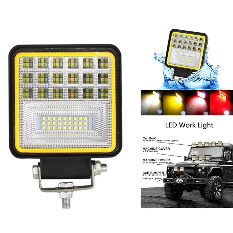 

Car LED Light Bar 135W 6500K With Yellow Halo Led Work Lights Headlight For Tractors Off-Road 4X4 SUV Trucks Boat