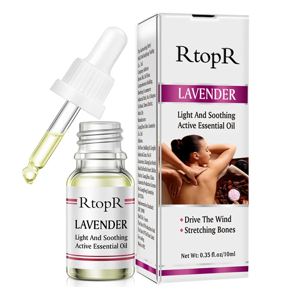 

RtopR Lavender Body Massage Essential Oil Reduce Anxiety Improve Sleep Promote Blood Circulation Oil Anti-aging Body Care
