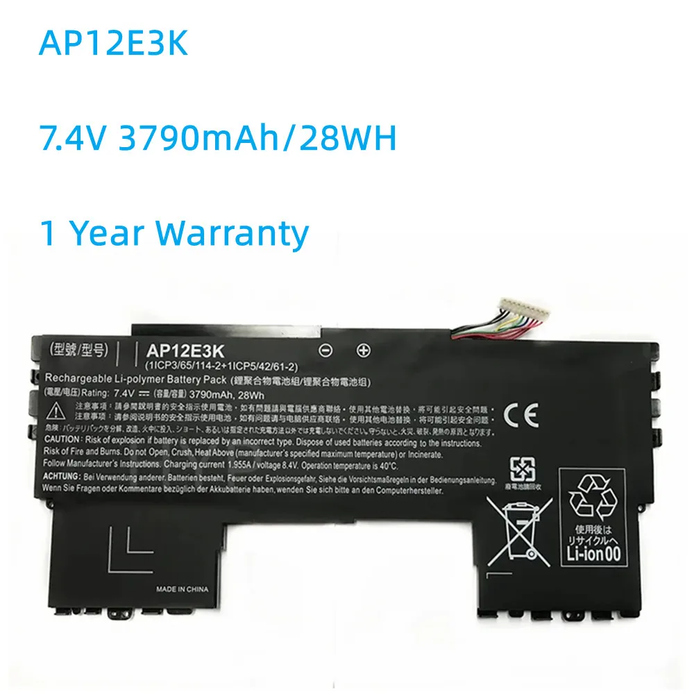 AP12E3K 7 4 V 28WH/3790mAh Аккумулятор для ноутбука Acer Aspire S7 S7-191 11 &quotUltrabook 1/CP3/65/114-2 1/CP5/42/61-2
