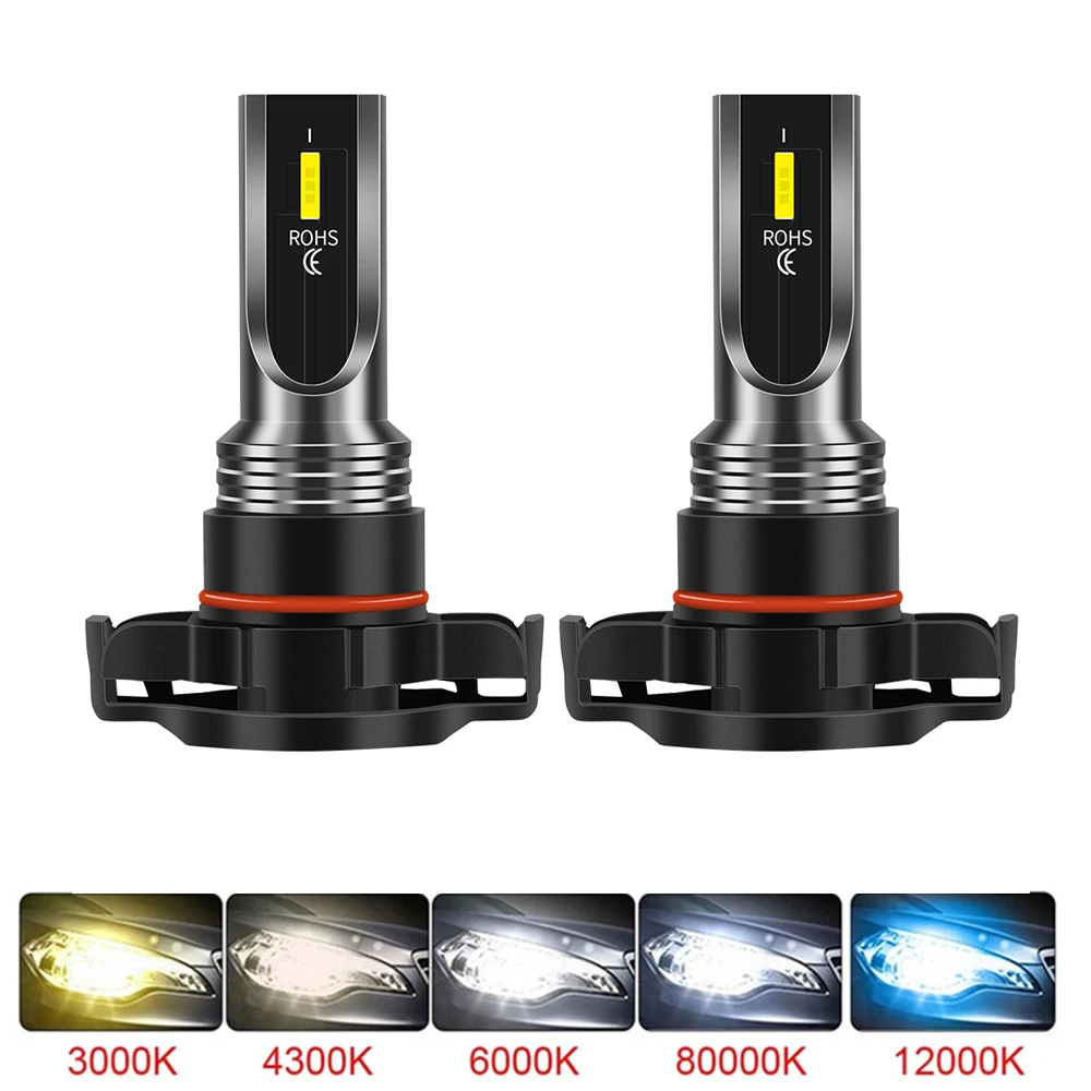 

2X H7 H8 H10 H11 Led Fog Lights HB4 9006 HB3 9005 Headlight Mini PSX24W PY24W H16 H4 H7 Lamps 12V 24V Car LED