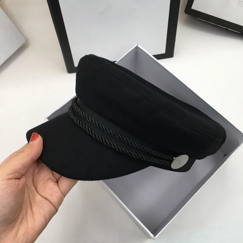 

Men and Women Fashion Hats, Wool Navy Cap Newsboy Hat for Man Sailors Visors