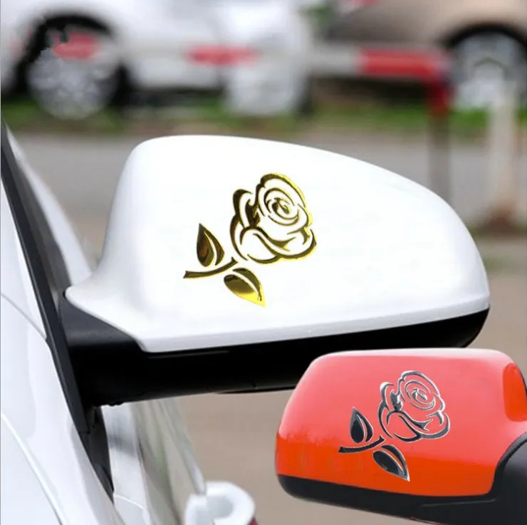 

Automobile rearview mirror sticker PVC rose sticker 3D sticker