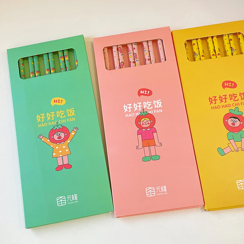 

Chopsticks 5Pairs Bamboo Cartoon Cute Reusable Mold Resistant Tableware Multiple Colors Wooden Chopsticks Set For Household