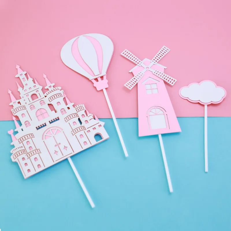 Украшения для торта в виде замка принцессы принца топперы мальчика девочки декор