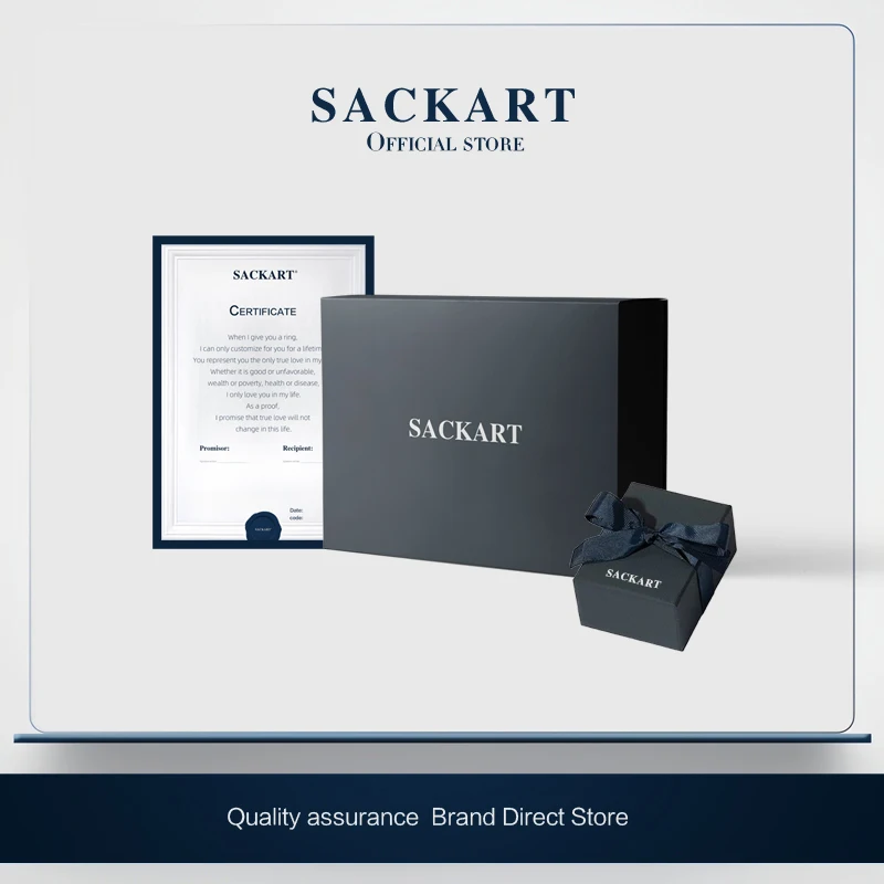 Кольцо SACKART с муассанитом для женщин кольца бриллиантами в коробке роскошные