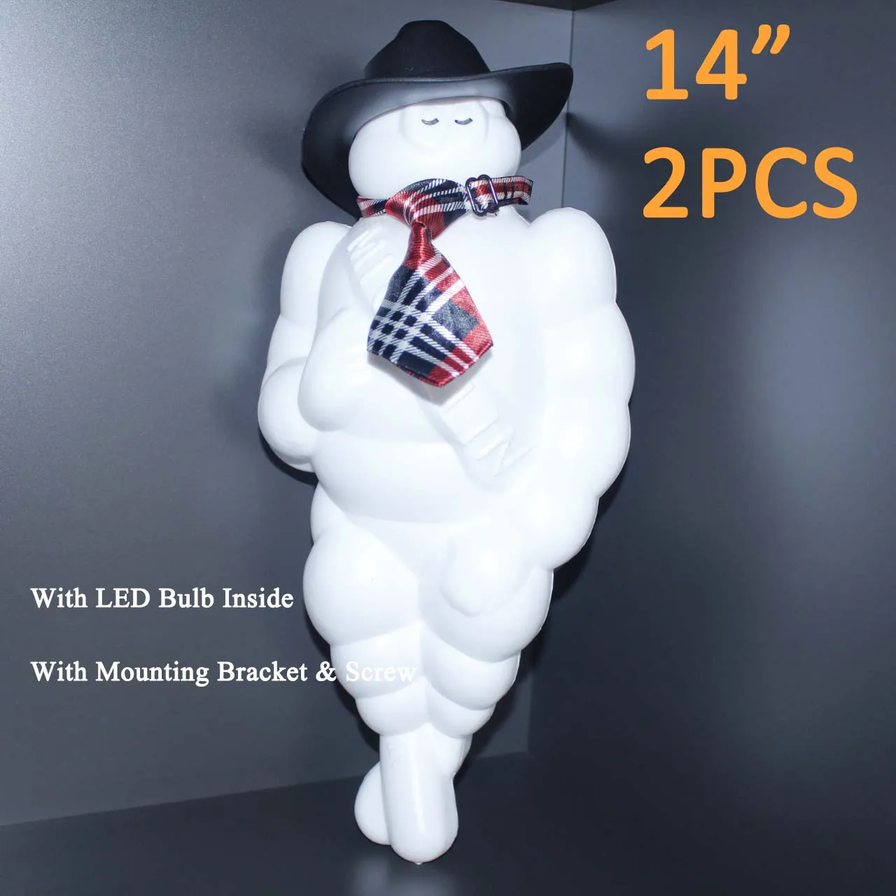 

Литые пластиковые покрышки Mich-e-li-n для мужчин, рекламная статуя, газовая и нефтяная машина, мужская пещера, крысиный стержень * 2 шт.