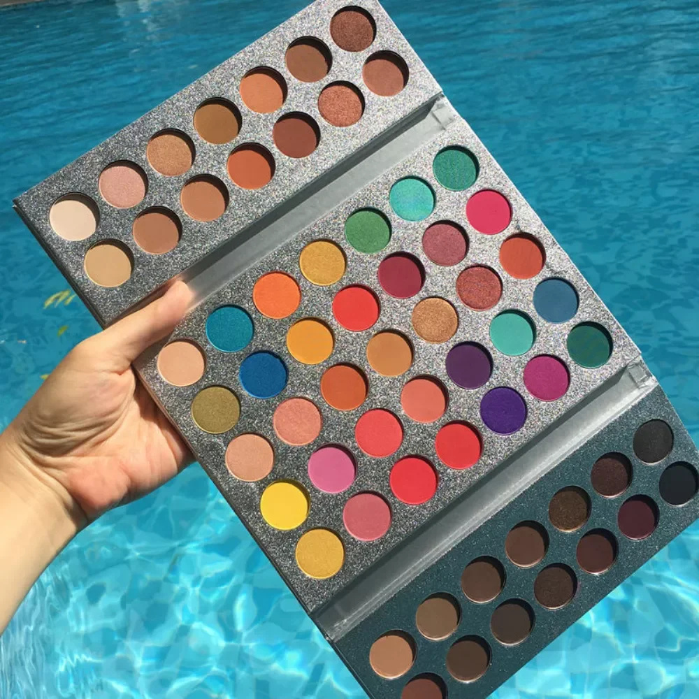 

NEW2023 63/35 Colors Matte Glitter Eyeshadow Palette Waterproof Pigments Pressed Eye Shadow Makeup Pallete for Women TSLM2