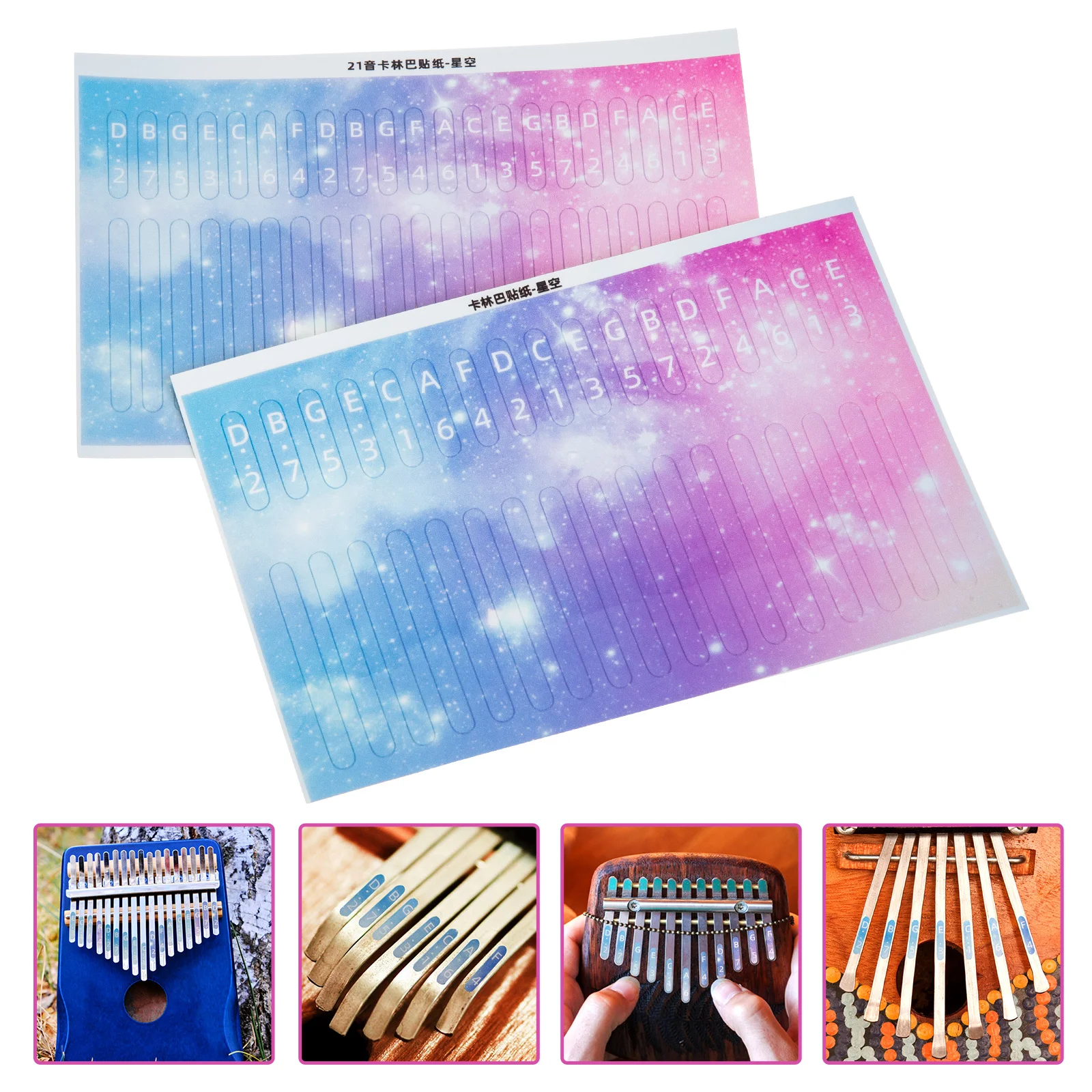 

Kalimba Piano Sticker Practical Keyboard Decal Thumb Scale Stickers Finger Note