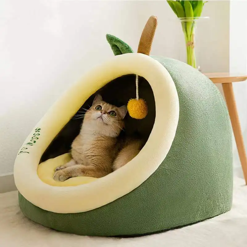 

Милая кровать для кошек, теплый домик для домашних животных, котенок, пещера, подушка, удобный домик для кошек, корзина для собак, палатка, гн...