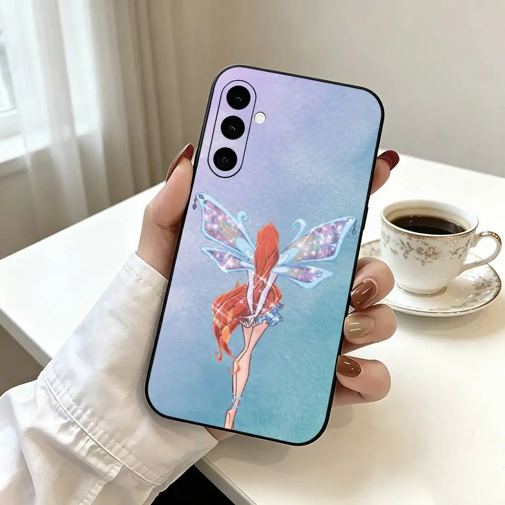 Фото Чехол для телефона W-Winx-Clubs, черный, силиконовый, мягкий, для Samsung Galaxy A73, A72, A71, A70, A53, A52, A51 №5