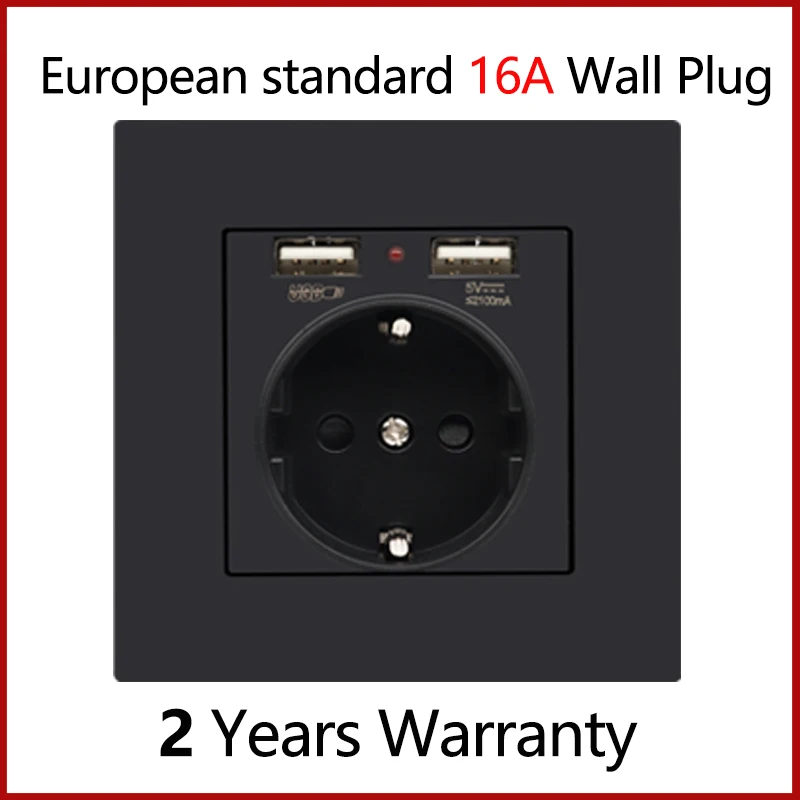 EU 16A Россия Польша Корея Испания Украина Европейская стандартная розетка два