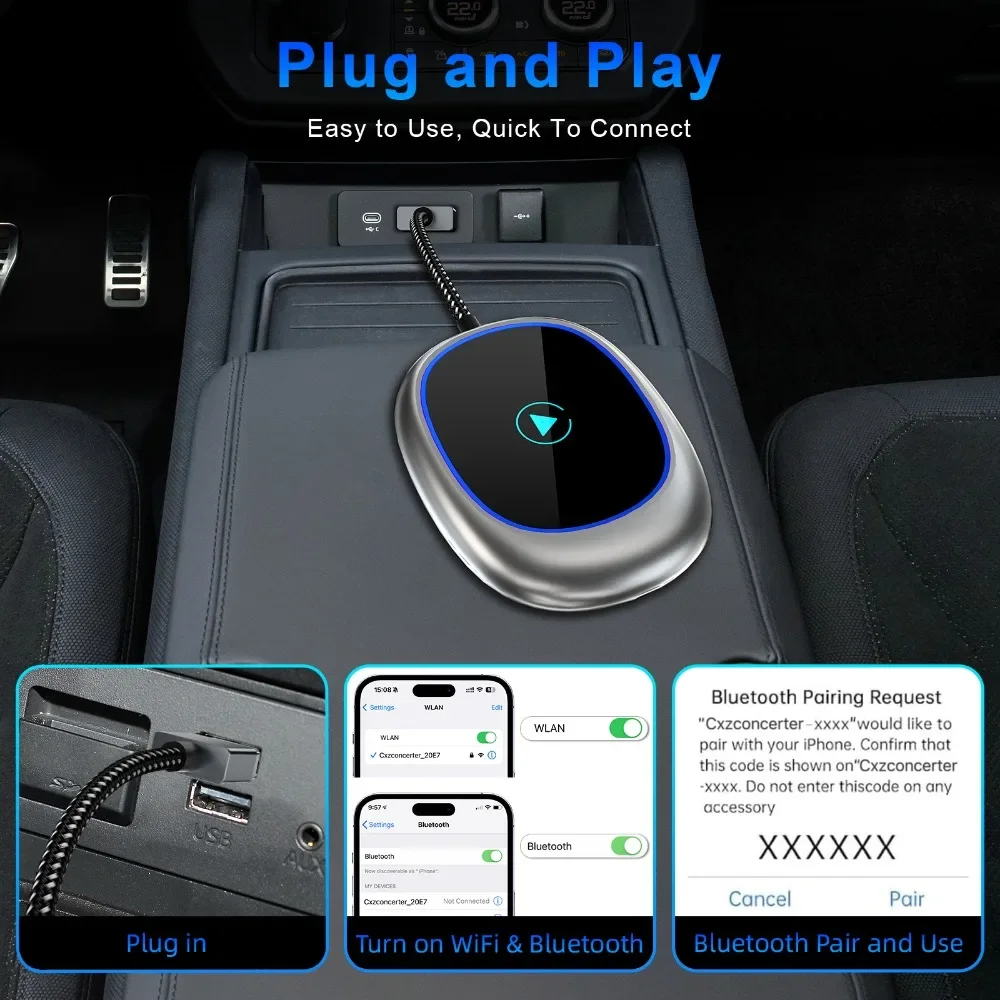 Универсальный Беспроводной Адаптер Carplay Android Auto Box USB-ключ Для Телефона