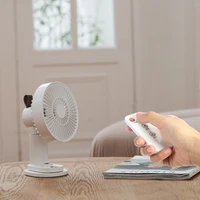 desktop mini rechargeable battery fan 360 degree rotating electric fan usb charger portable clip on desktop fan