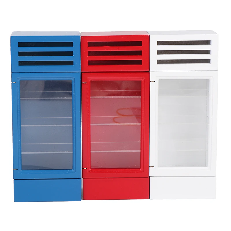 

1/12 Miniature Supermarket Store Refrigerator Mini Dollhouse Pretend Play Doll Food Drinks Furniture Decoration Accessories Toy