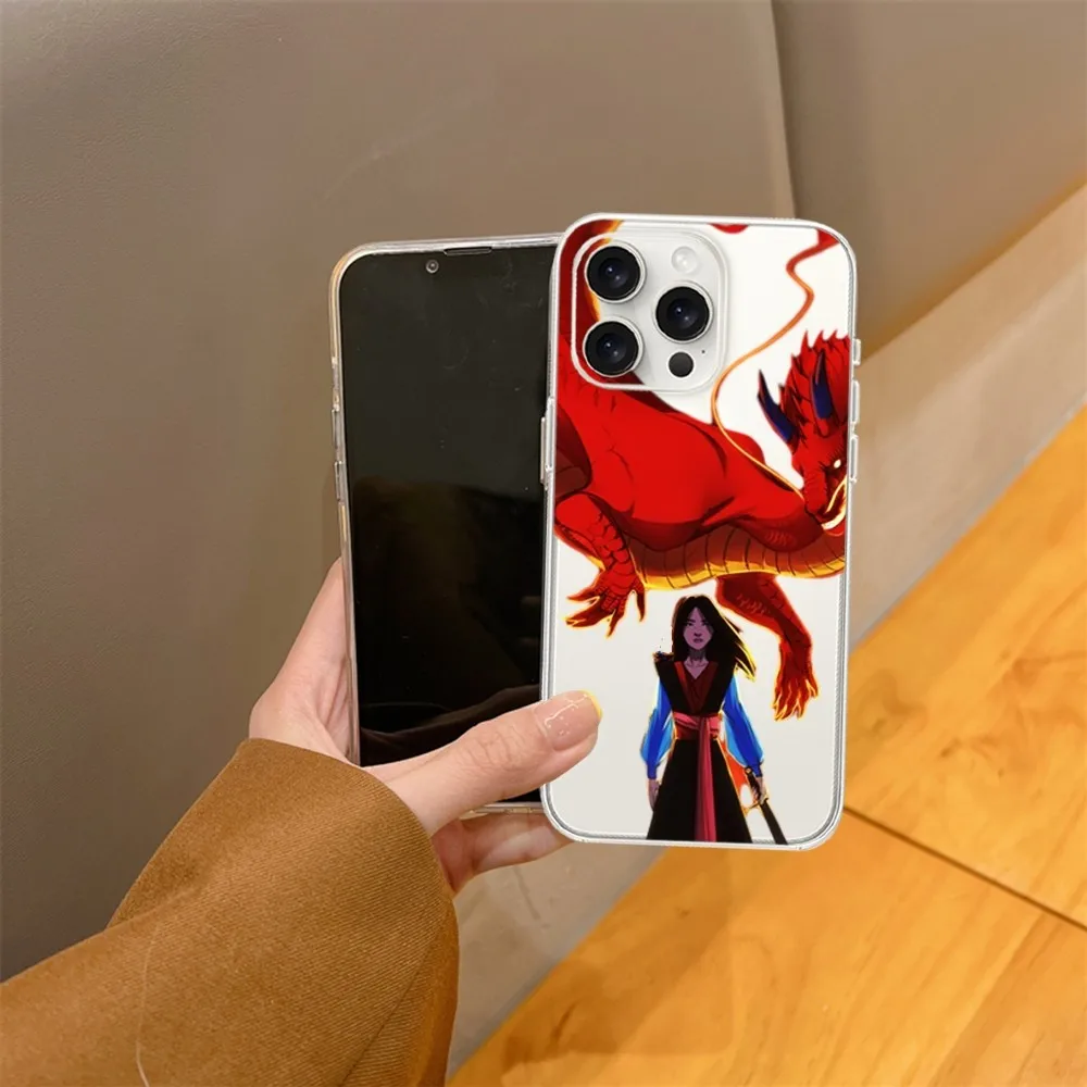 Чехол для телефона MINISO Disney Mulan Mushu Dragon iPhone 15 14 13 12 11 Mini Pro Max X XR XSMax 7 8 Plus SE20 прозрачный
