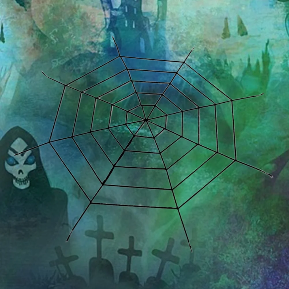

1 Pc 1.5M Spider Web Simulation Film Prop Cobweb Decoration for Parties Haunted Houses