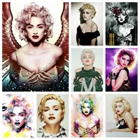 DIY Diamond Painting Famous Female Singer Madonna Sexy Art Photo Cross Stitch Embroidery Picture Mosaic Full Drill Bedroom Decor
