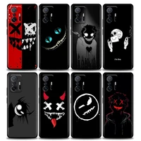 phone case for xiaomi mi 12 12x 11i 11 11x case 11t poco x3 nfc m3 pro f3 gt m4 soft silicone cover smile skeleton devil