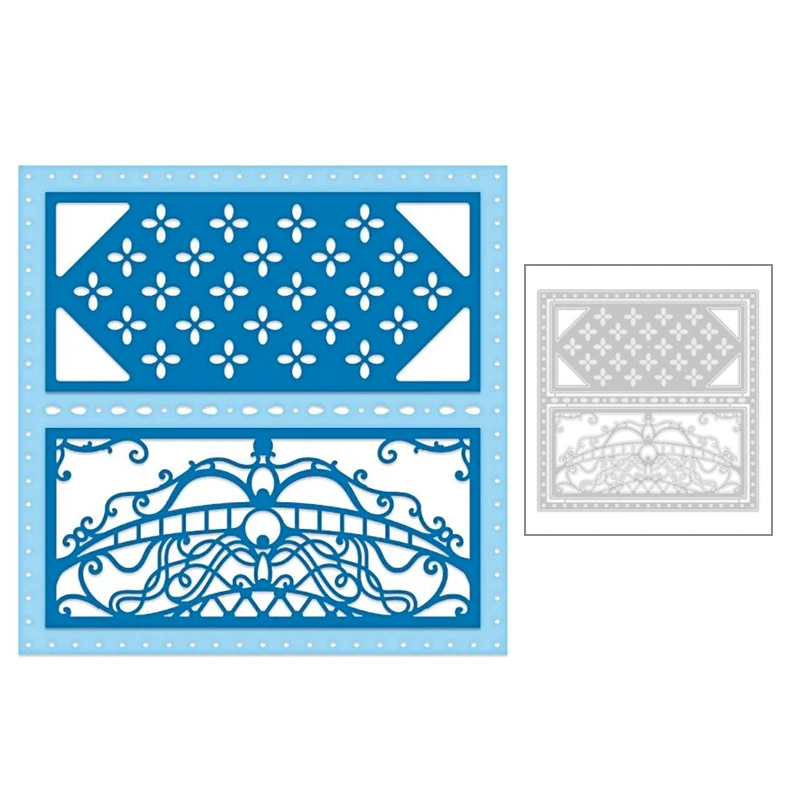 

2020 New Square Decoration Background Frame Embossing Metal Cutting Dies For DIY Scrapbooking Greeting Card Cut Making no Stamps