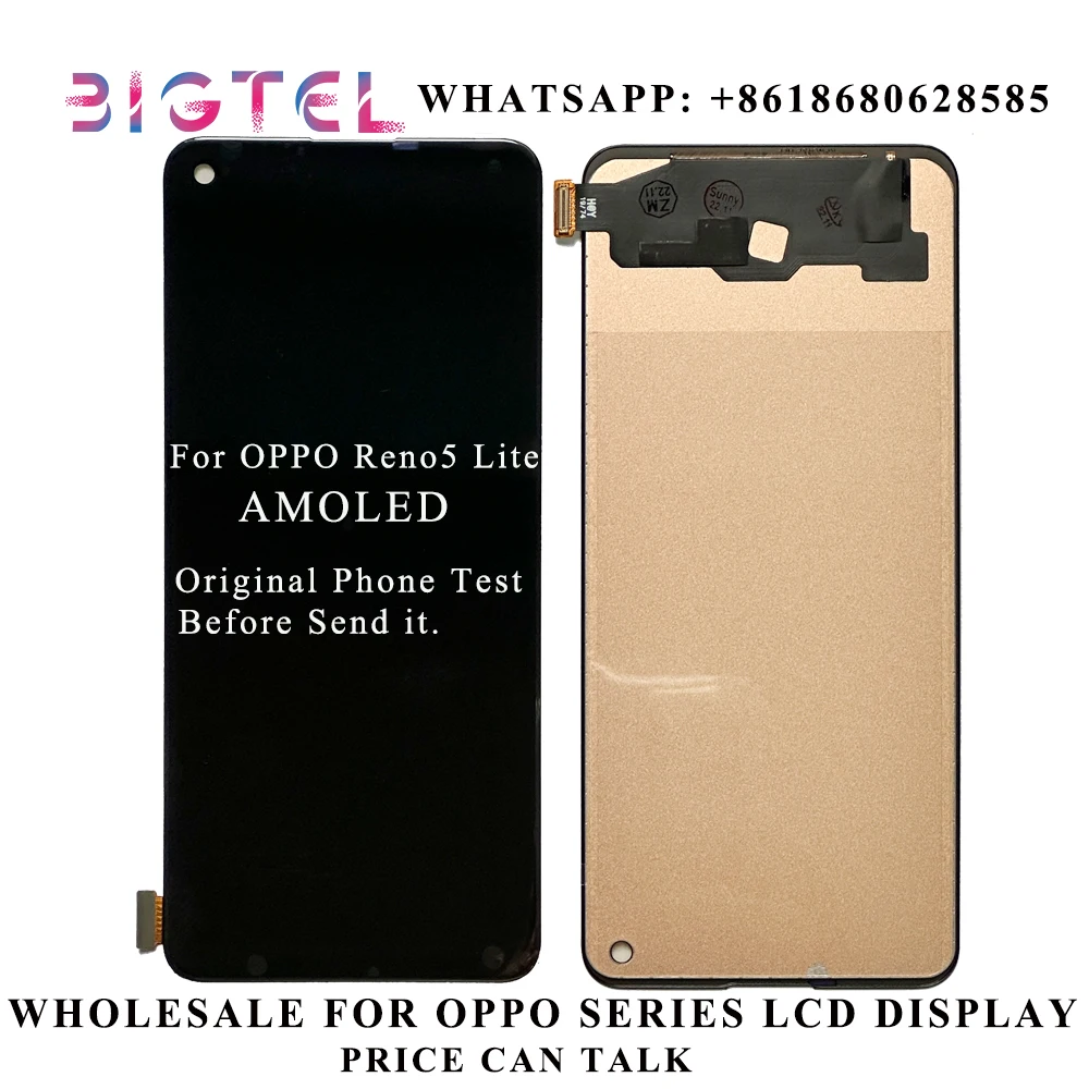 

AMOLED Replacement For OPPO Reno5 Lite Reno 5 Mobile Phone LCD Display Touch Digitizer Screen Assembly