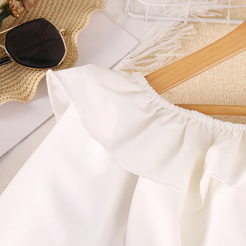 Комплект одежды для девочек новая летняя футболка с длинными рукавами + юбка