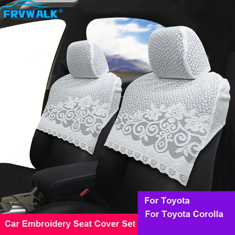 

Four Seasons Car Embroidery Seat Cover For Toyota， For Toyota Corolla 1 Sets Car Seat Cover Auto Interior Seat Accessories