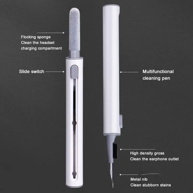 

Five In One Multifunctional Cleaning Brush Flocking Sponge Cleaning Pen Suitable For Computers/keyboards/headphones/windows