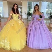 princess quinceanera dresses sweetheart tulle exquiste prom vestido appliques 3d flowers glitter for 15 girls ball gowns