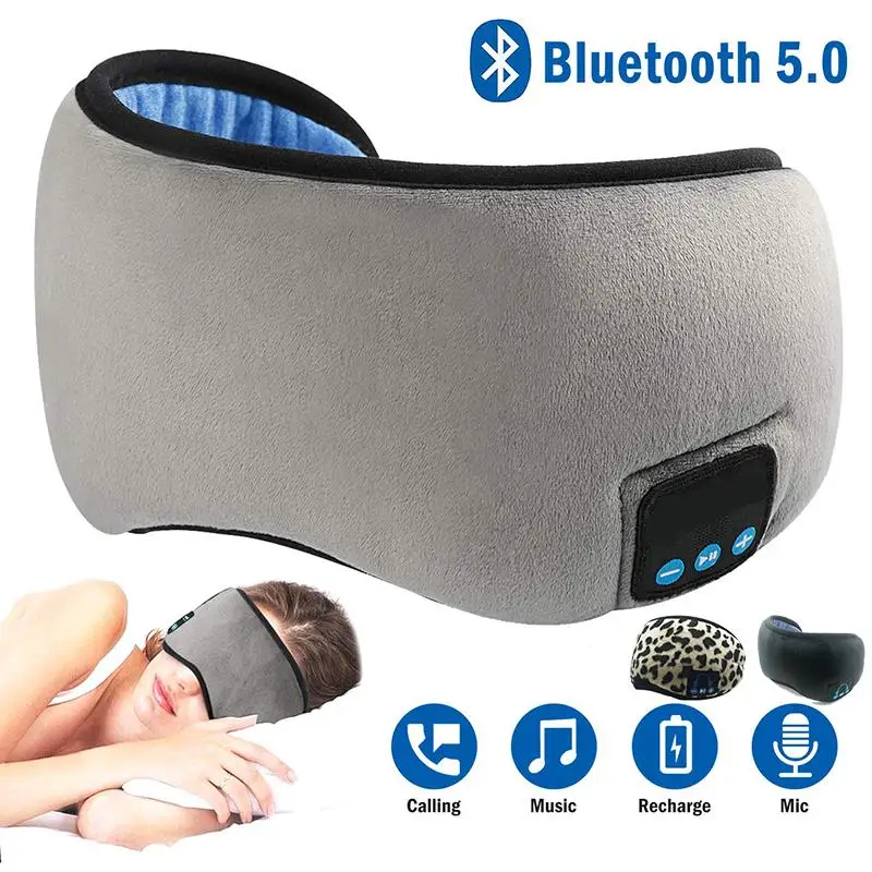 

Sleep Headphones Bluetooth Sleep Mask Wireless Bluetooth Headset Travel Eye Shades with Built-in Speaker Microphone Handsfree