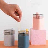 automatic toothpick holder container wheat straw household table toothpick storage box toothpick dispenser