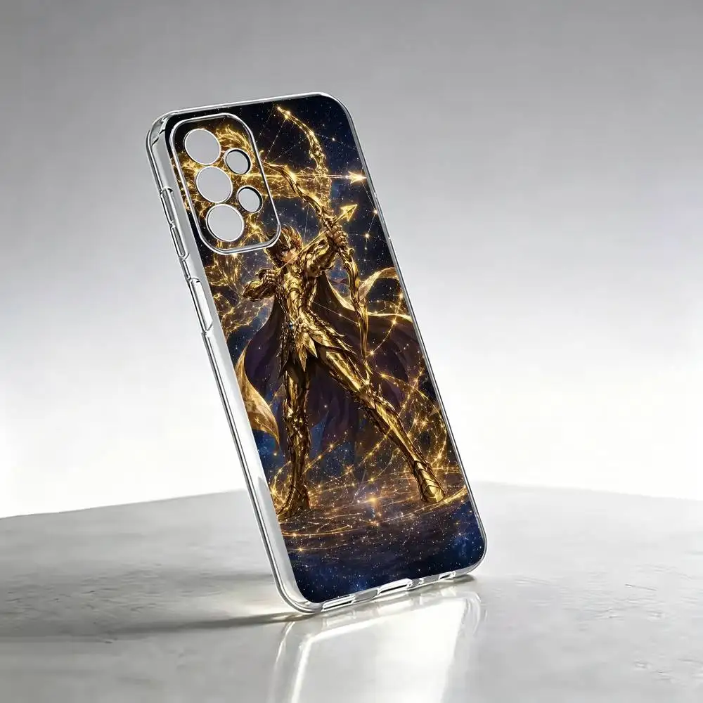Фото Классический аниме-чехол G-Gold s-Saints из прозрачного мягкого ТПУ для Samsung S 25,24,23,22,30,21,10,9,Ultra,Plus,Lite,FE,4,5 G №2