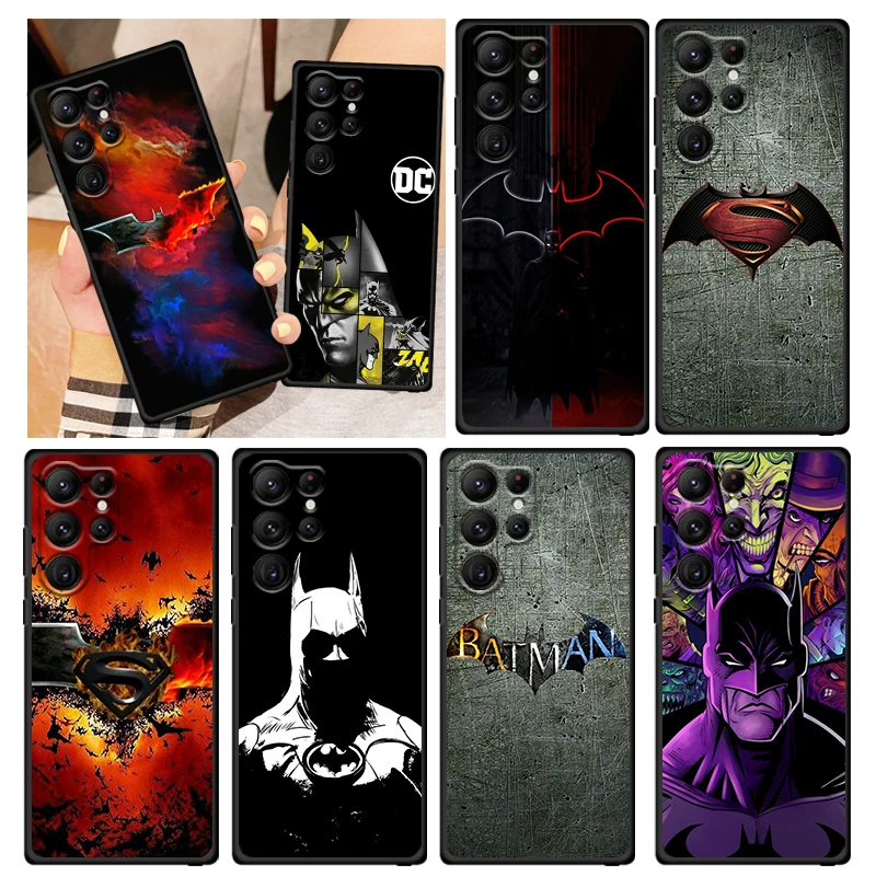 

Batman Superhero Superman Art Phone Case For Samsung Galaxy S23 S22 S21 S20 FE S10 S10E S9 Plus Ultra Pro Lite 5G Black FUnda