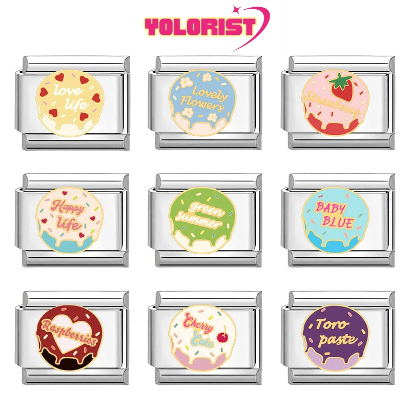 Yolorist юбилейный браслет с подвесками шоколадный цветок торт итальянская Подвеска