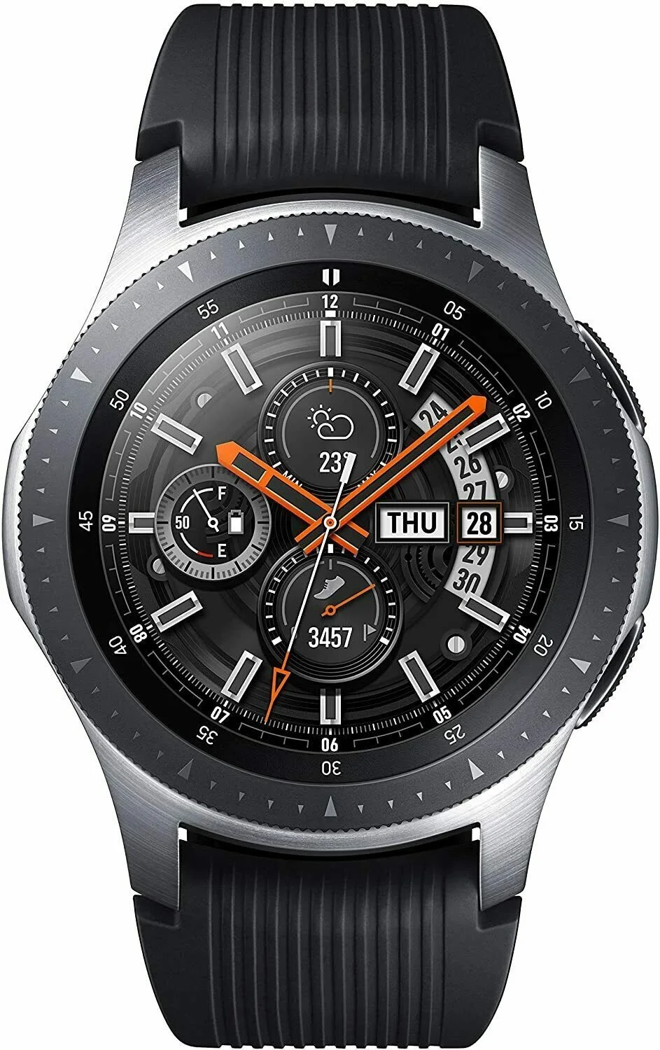 

Смарт-часы Samsung Galaxy Watch Bluetooth-серебристые 46 мм версия для Великобритании