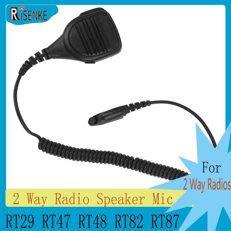 RISENKE Shoulder Speaker Mic Walkie Talkies Speakers Microphone for RT29 RT47 RT48 RT82 RT87 Two Way Radios