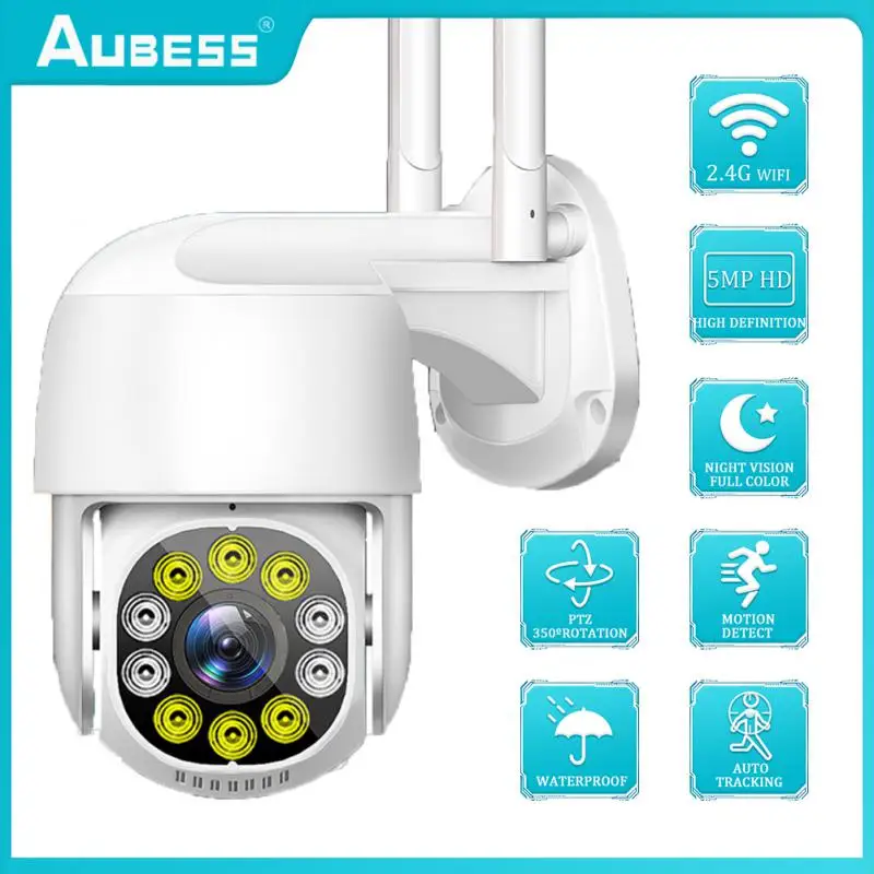 

5MP Waterproof PTZ Wifi IP Camera Home Security Night Full Color Motion Detect Baby Pet Monitor P2P Audio CCTV Surveillance Cam