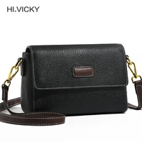 100 genuine cow leather flap crossbody bags for women small square bag clutches casual shoulder messenger bag small handbags