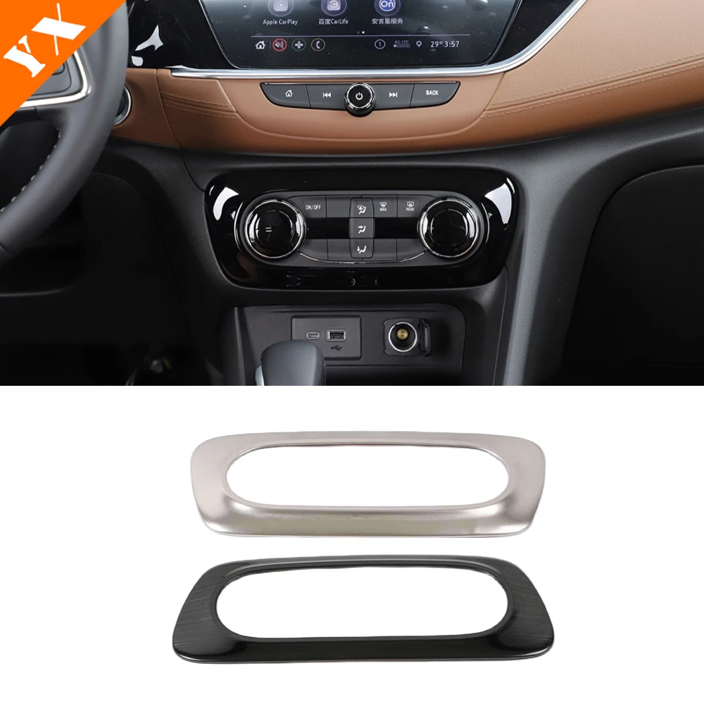 

Stainless Silver Trim Garnish Car Air conditioner Outlet AC Vents Switch Decor Cover For Buick Encore GX Accessories 2020-2023