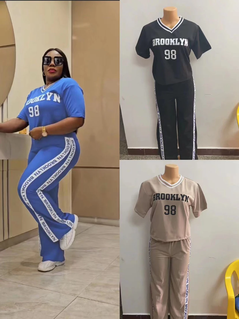 

Костюм спортивный женский из двух предметов, с принтом и надписью