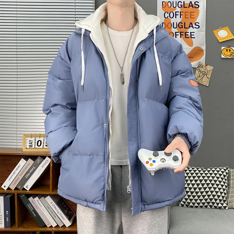 EOENKKY/Men Black Harajuku Winter Jacket 2022 Mens Japanese Streetwear Puffer Jacket Man Korean Fashion Padded Coat Male M-4XL