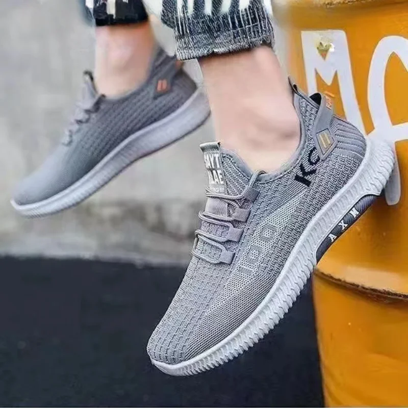 Новая летняя повседневная обувь мужская спортивная с дышащей сеткой легкая и