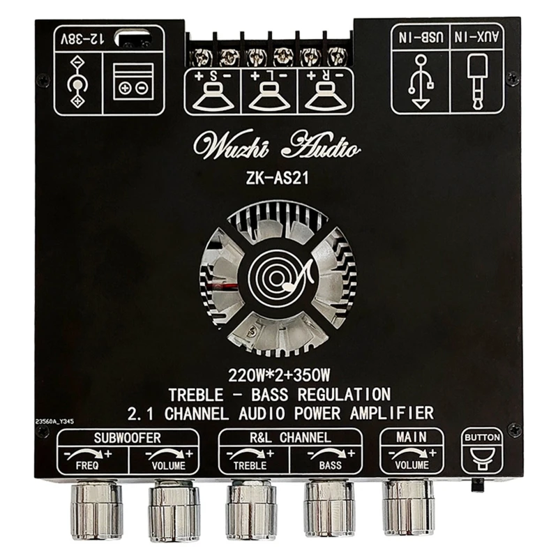 

TPA3251 Audio Stereo Amplifier Board 1 Piece Bluetooth-compatible High Power Bass AMP 2.1 CH 22Wx2+350W Amplifier Board