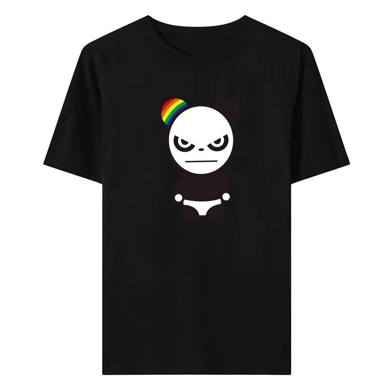 

Summer new fashion simple and versatile Harajuku panda print thin comfortable top t-shirt