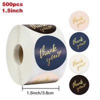 500pcs 1 5inch thank you stickers party gifts decorative envelope seals boutiques wrapping supplies stationary supplies