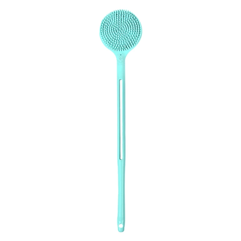 

Double-Sided Shower Body Brush Silicone Long Handle Bathroom Wash Brush Bathing Massage Back Body Exfoliating Brush