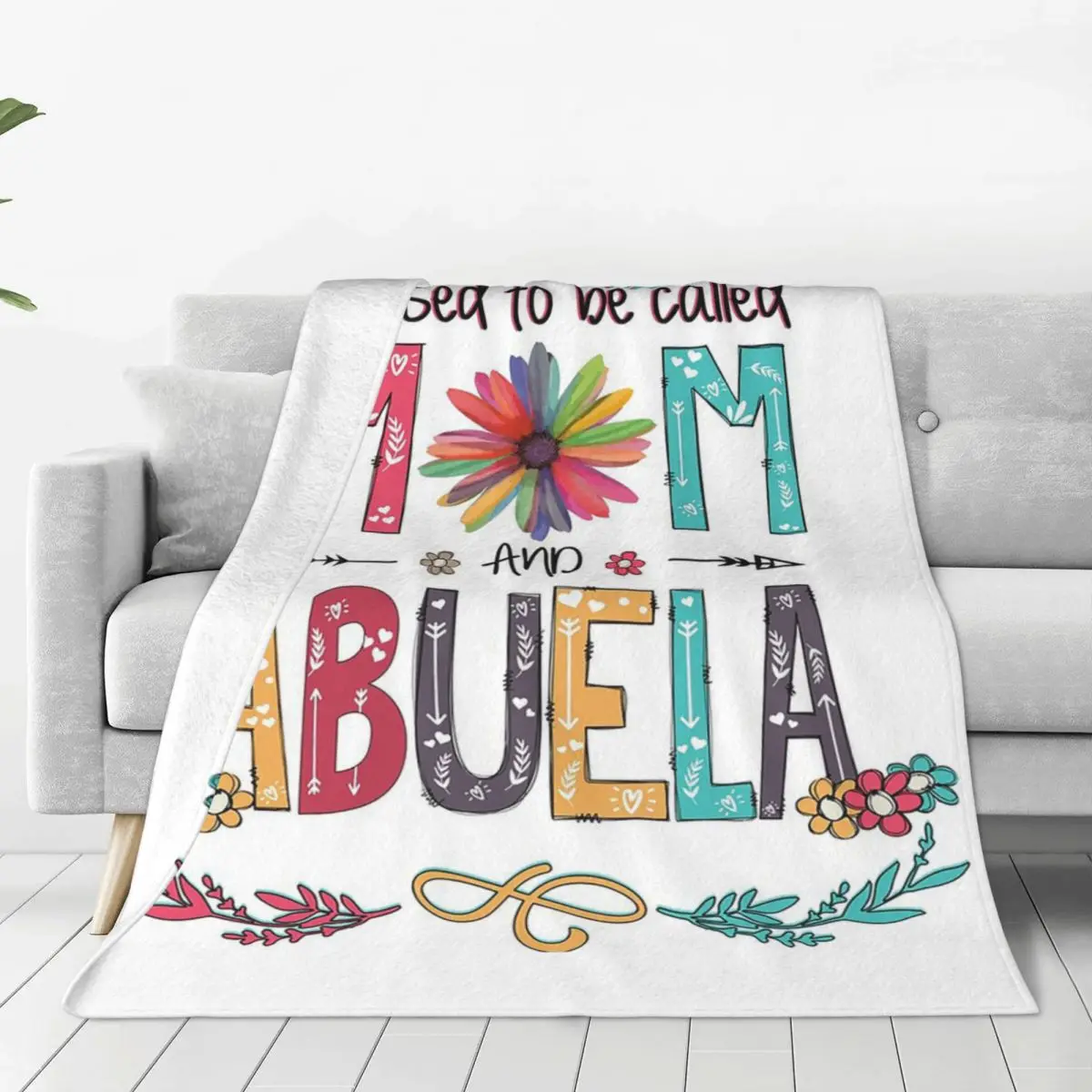 Дикий цветок благословенно называемый мамой и бушкой фланелевые покрывала для