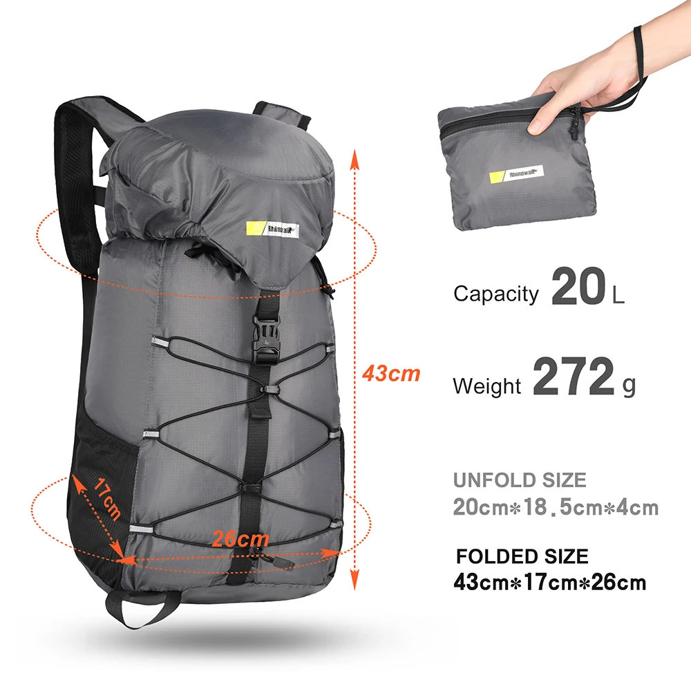 

Rhinowalk Bicycle Bag 20L Waterproof Cycling Backpack Sport Bags Climbing Outdoor Hiking Bags Breathable Shoulders Bags