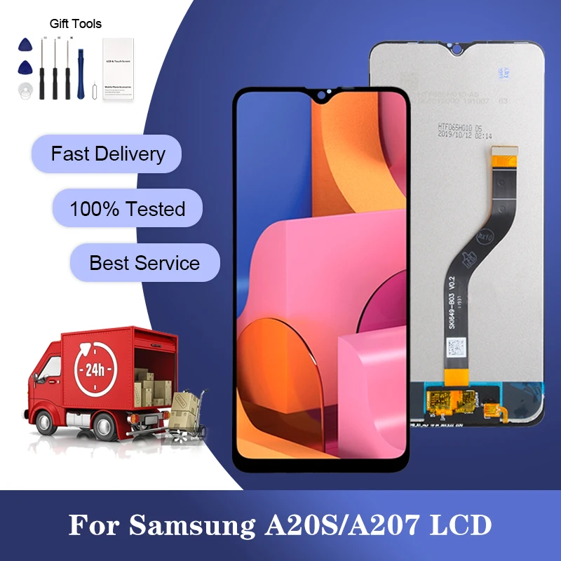 

A20S Display For Samsung Galaxy A207 Lcd Touch Panel Glass Digitizer Assembly A207F A2070 Screen Free Ship With Frame Wholesale