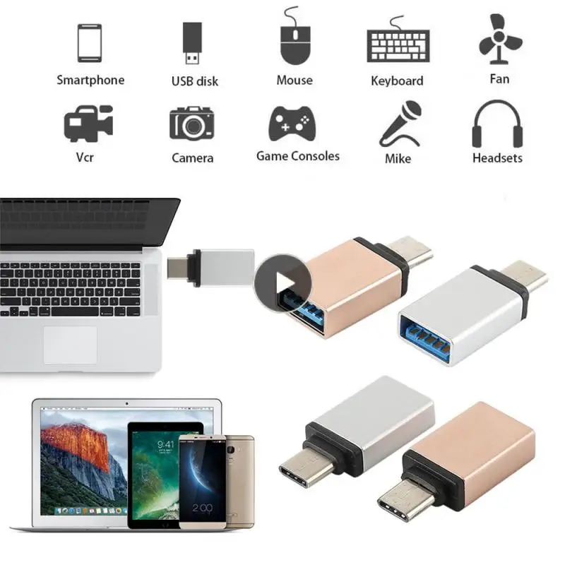 

2 Colors Type-C to USB Adapter OTG Converter USB 3.0 Convert to Type C USB-C Port Adapter Charging Sync for MacBook Pixel Lumia